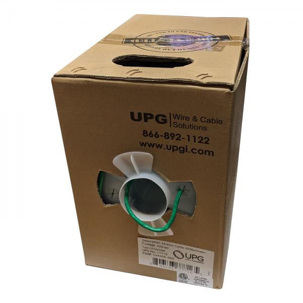 500 ft. Solid UTP CAT5e (350MHz) Network Cable - FT4/CMR - UPG - Green